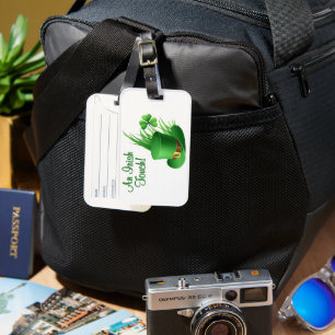 An Irish Touch Leprechaun Clove Hat in Grass Luggage Tag
