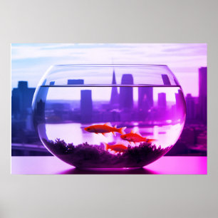 An Isolated Life In a Goldfish Bowl on a Wall Poster