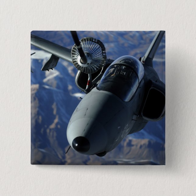 An Italian AMX is refueled by a KC-10A Extender 15 Cm Square Badge (Front)