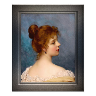 An Italian Beauty by Eugen von Blaas Photo Print