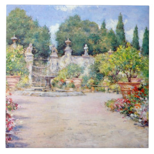 An Italian Garden - William Merritt Chase,  Ceramic Tile