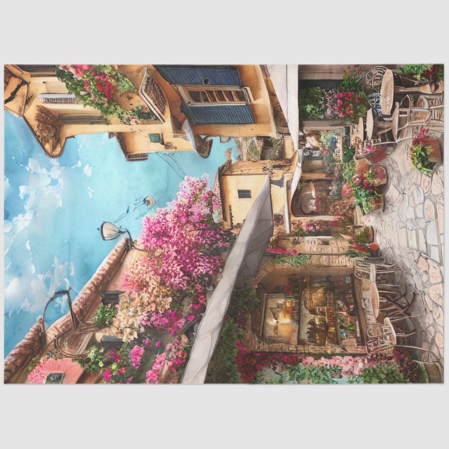 An Italian Street Scene Ephemera Design Series 20 Tissue Paper (Front)