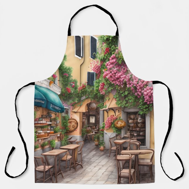 An Italian Street Scene Ephemera Design Series 2 Apron (Front)