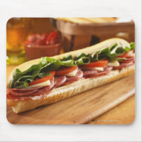 An Italian sub sandwich with 2