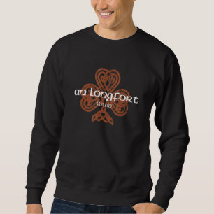 An Longfort Longford Ireland Celtic Shamrock Vinta Sweatshirt