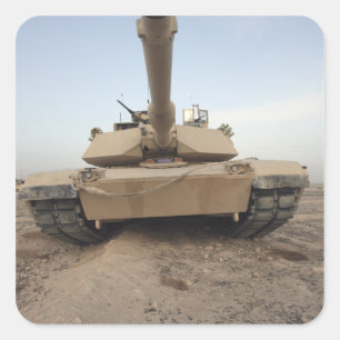 An M-1A1 Main Battle Tank Square Sticker