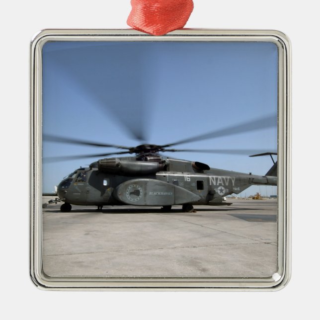 An MH-53E Sea Dragon helicopter Metal Tree Decoration (Front)