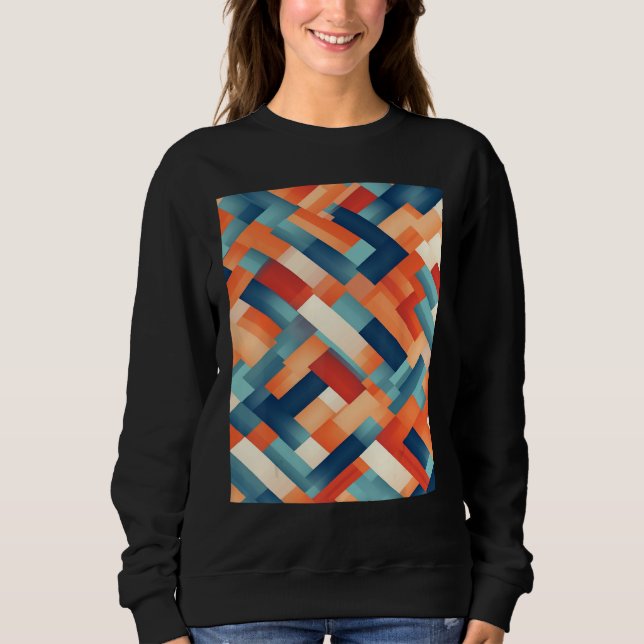 An minimalistic optical abstract oil painting sweatshirt (Front)