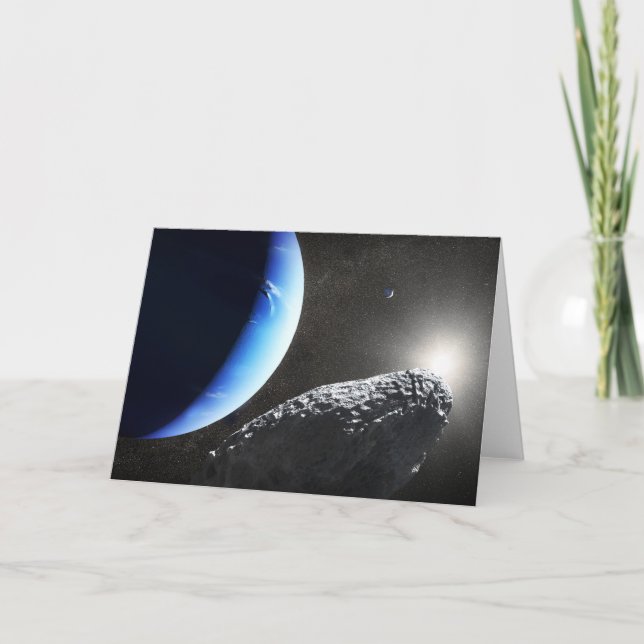 An Neptune's Tiny Moon Hippocamp. Card (Front)