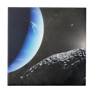 An Neptune's Tiny Moon Hippocamp. Ceramic Tile