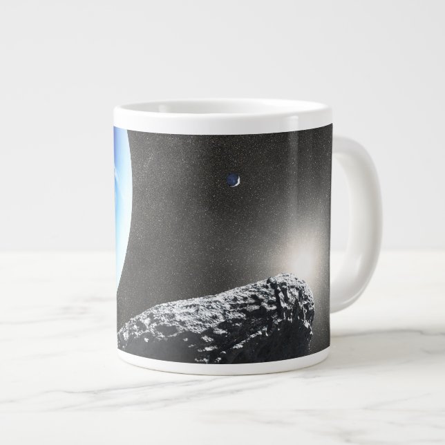 An Neptune's Tiny Moon Hippocamp. Large Coffee Mug (Front Right)