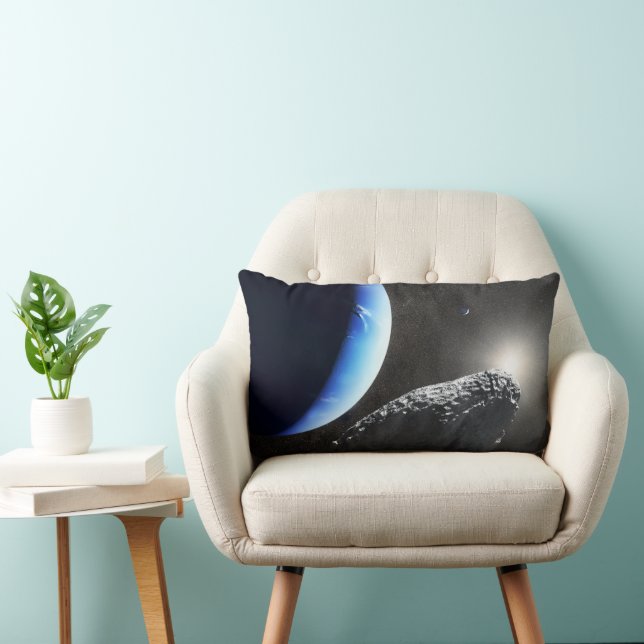 An Neptune's Tiny Moon Hippocamp. Lumbar Cushion (Chair)