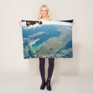 An Oblique Florida, On The Southeastern Coast Fleece Blanket