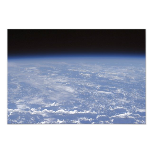 An oblique horizon view of the Earth's atmosphe Photo Print (Front)