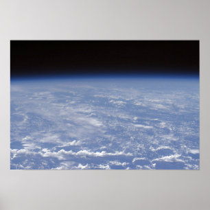 An oblique horizon view of the Earth's atmosphe Poster