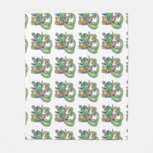 An octopus that loves to read fleece blanket