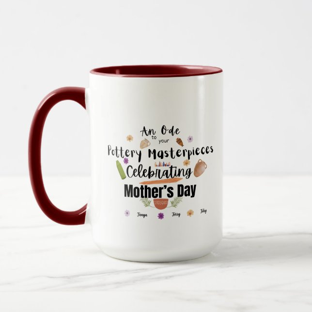 An Ode to Pottery Mum Mother's Day Mug (Left)