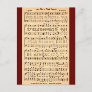 An Ode to York County in music & verse Postcard