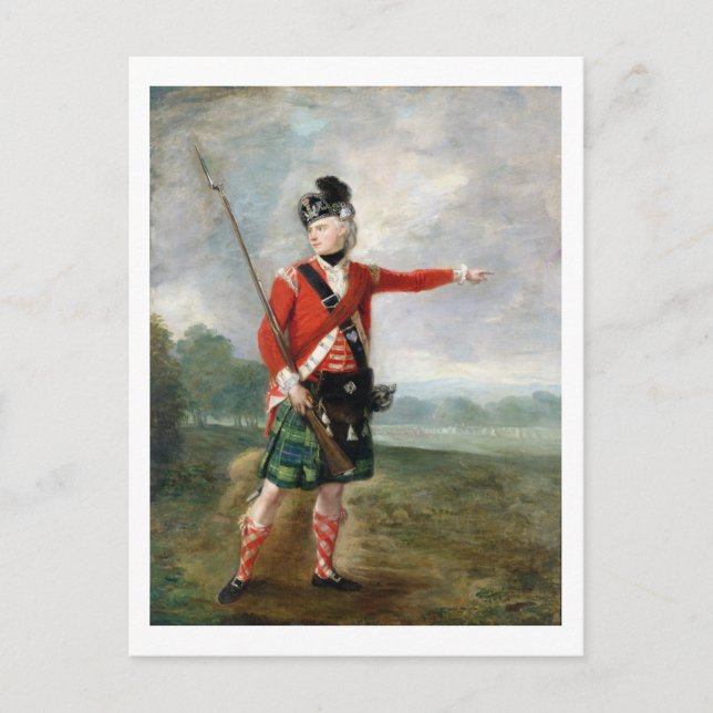 An Officer of the Light Company of the 73rd Highla Postcard (Front)