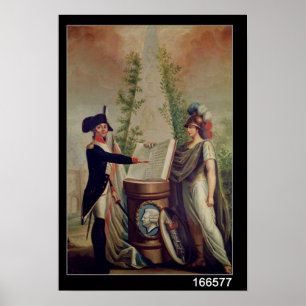 An Officer of the National Guard Swearing an Oath Poster