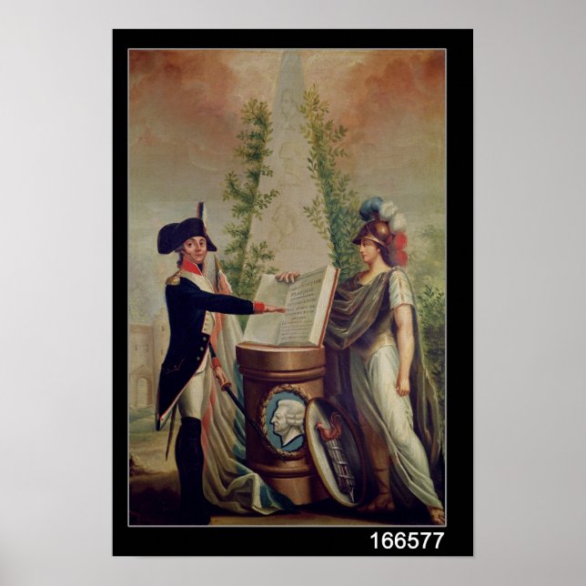 An Officer of the National Guard Swearing an Oath Poster (Front)