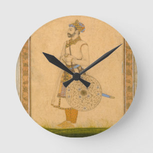 An Officer, standing, with sword and shield, from Round Clock