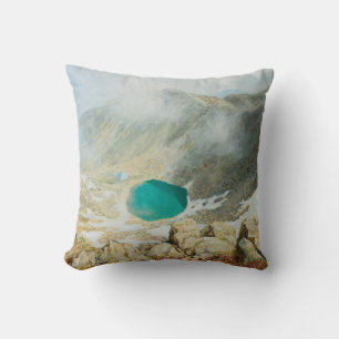 An oil painting on canvas of the highest peak in B Cushion