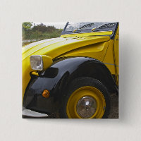 An old black and yellow Citroen 2CV 2 CV,