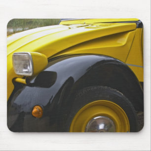 An old black and yellow Citroen 2CV 2 CV, Mouse Pad