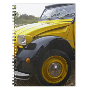 An old black and yellow Citroen 2CV 2 CV, Notebook
