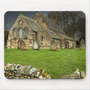 An Old Church Under A Dark Sky Mouse Pad