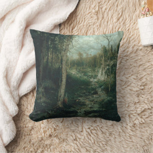 An Old Clearing Painting (1881) - Throw Pillow
