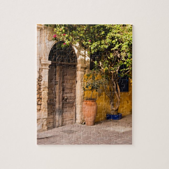 An Old European Door Jigsaw Puzzle (Vertical)