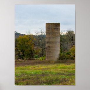 An Old Farm Silo Poster
