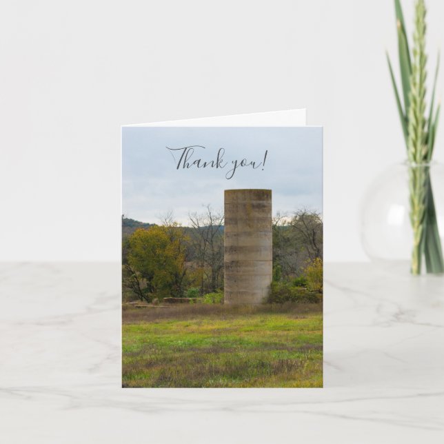 An Old Farm Silo Thank You Card (Front)
