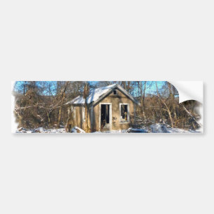 An Old House in the Snow Bumper Sticker