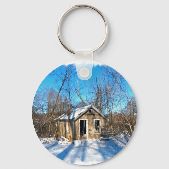 An Old House in the Snow Key Ring (Front)