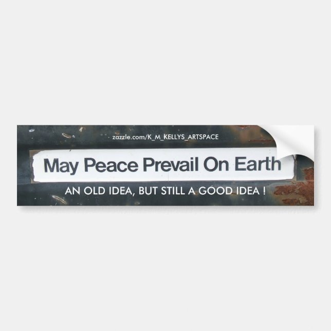 AN OLD IDEA,BUT STILL A GOOD IDEA ! BUMPER STICKER (Front)