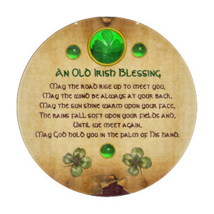 An Old Irish Blessing Parchment  Cutting Board