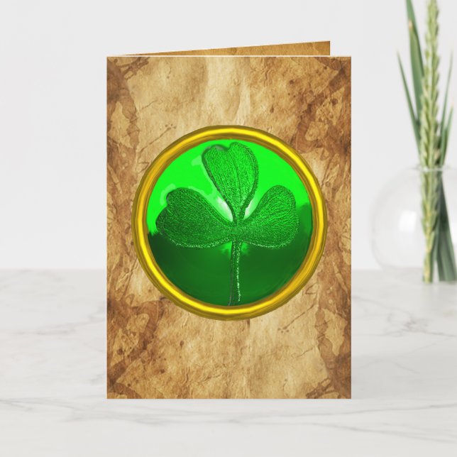 An Old Irish Christmas Blessing Parchment Holiday Card (Front)