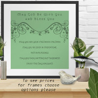 AN OLD IRISH WEDDING Blessing Clover Swirls