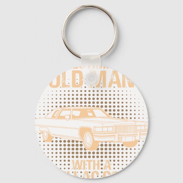 An Old Man Cadillac Coupe De Ville Key Ring (Front)