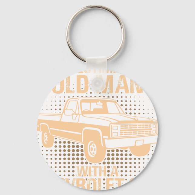 An Old Man Chevrolet C10 Silverado 1987 Key Ring (Front)