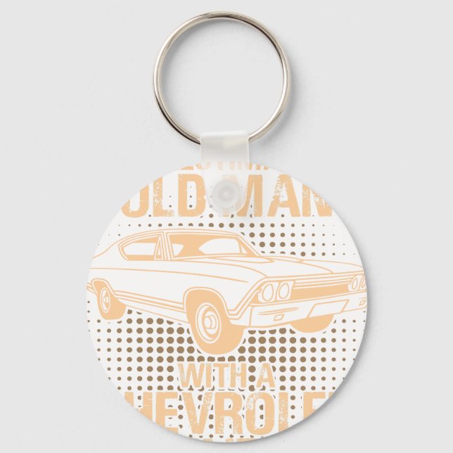 An Old Man Chevrolet Chevelle 1968 Key Ring (Front)