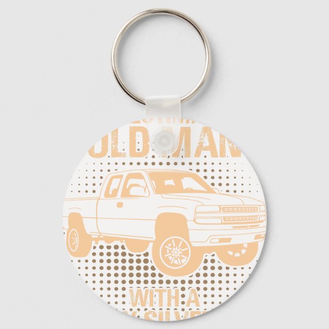 An Old Man Chevrolet Silverado 2000 Key Ring (Front)
