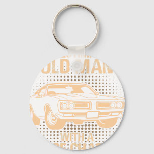 An Old Man Dodge Charger 1971 Key Ring