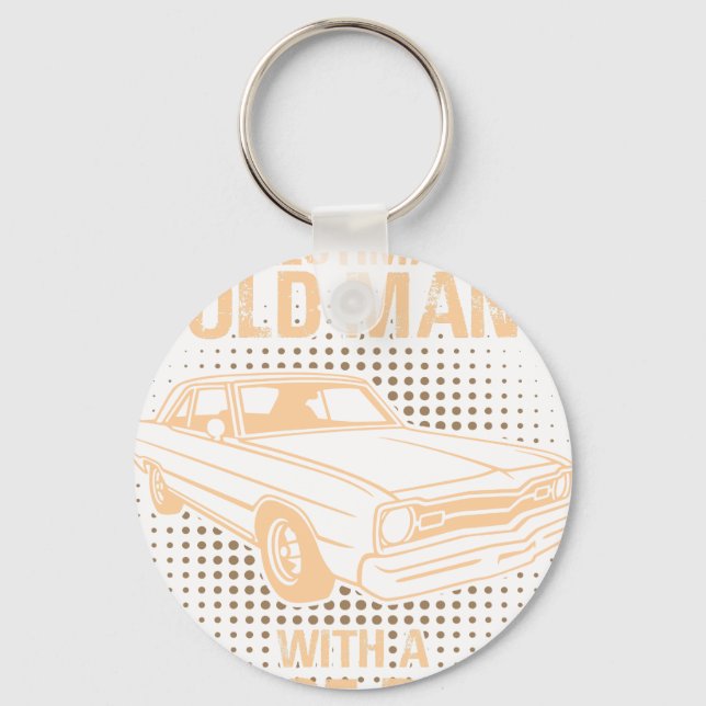 An Old Man Dodge Dart 73 Key Ring (Front)
