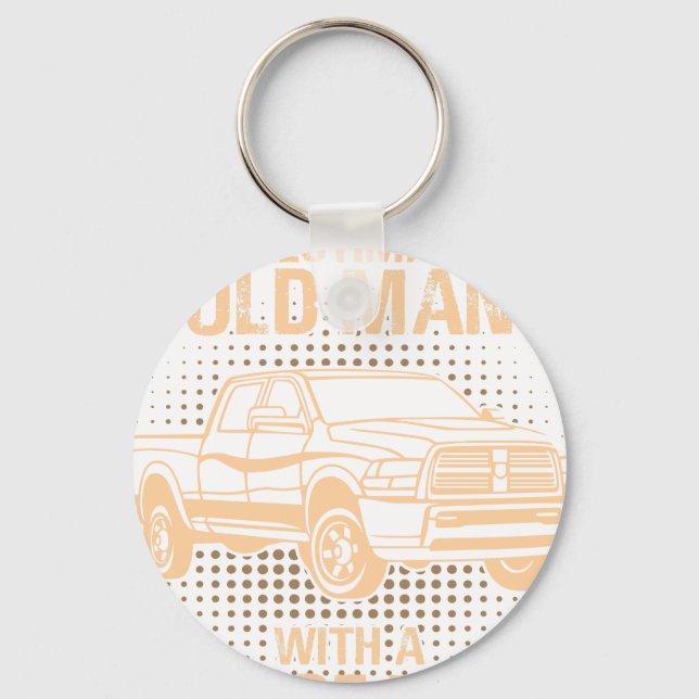 An Old Man Dodge Ram Key Ring (Front)