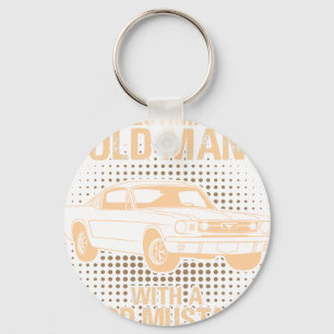 An Old Man Ford Mustang 1966 Fastback Key Ring