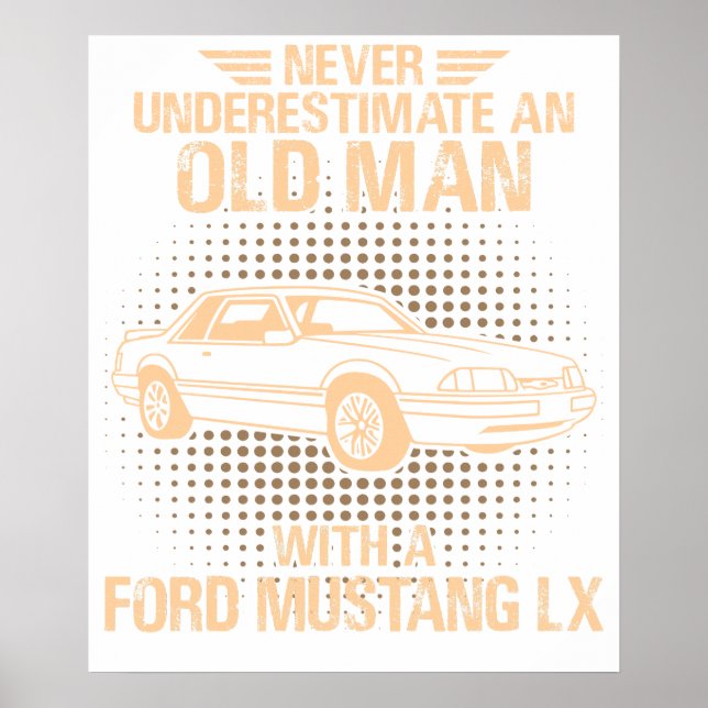 An Old Man Ford Mustang 1993 Lx Poster (Front)